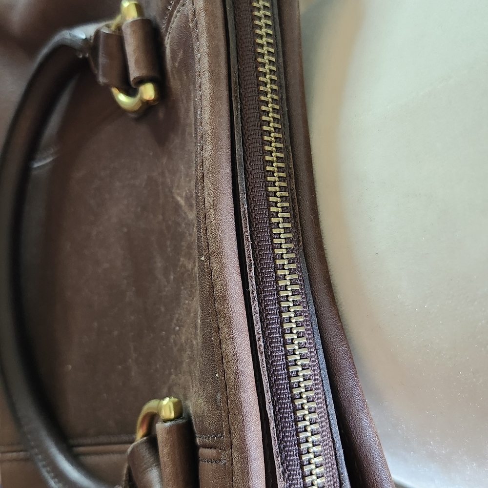 Vintage Coach Leather Satchel Crossbody Bag Purse - Picture 8 of 11